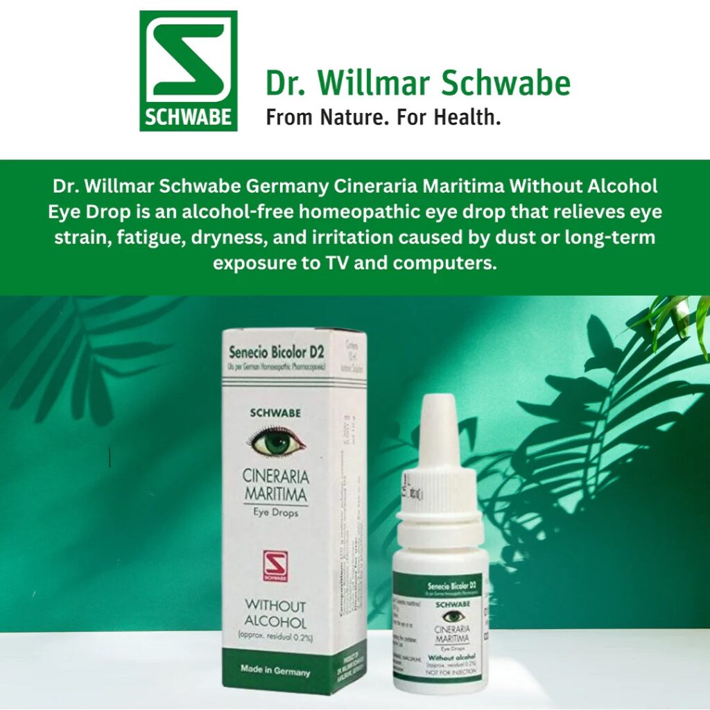 Willmar Schwabe Germany Cineraria Maritima Eye Drops (D2 Without Alcohol) (10ml)